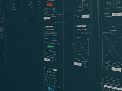 Wireframes airline app design flow process ui user ux wireframe