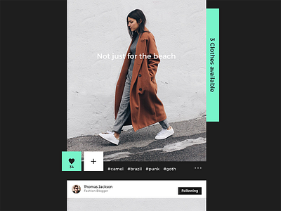 Fashion platform card fashion typography webdesign