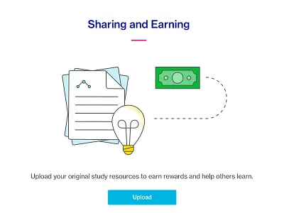 Sharing And Earning blue course hero earn homepage magenta redesign share ui ux