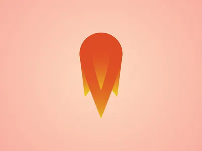 Fireball ball blast fire flame logo mark