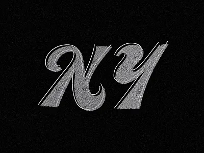 New York cursive lettering line new york ny script texture
