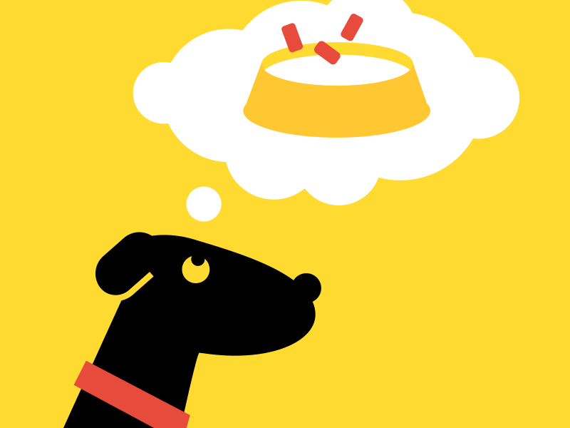 Happy dog dog dog food happy illustration joy pet puppy
