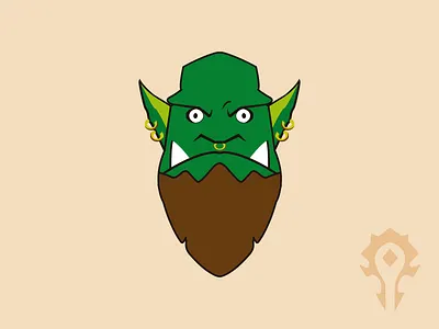 For The Horde art character colors design icon illustration of orc vector warcraft world wow