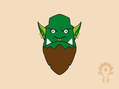 For The Horde art character colors design icon illustration of orc vector warcraft world wow