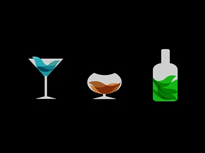 Cocktail Icons cocktails graphic design icon design icons