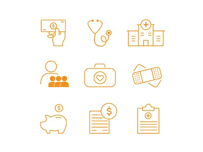 Healthcare Icons bills design graphic design healthcare healthcare design hospitals icon design icons money