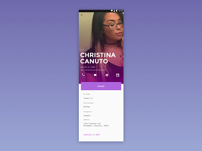 Notes - Contact Screen notes ui ux