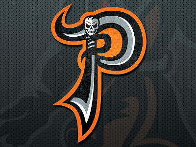 Puntaneers "P" Logo buccaneers cannon ball fantasy football football peg leg pirate punt skull sports sports logo tampa bay tampa bay buccaneers