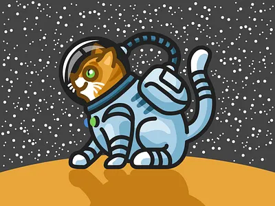 Space Cat cat illustration space