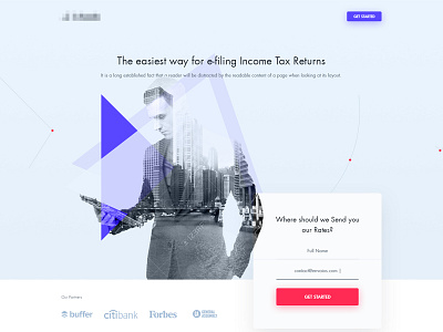 e-Filling Income Tax Landing Page accountant creative ui creative ux e filling envaios flat income tax landing page modern layout ui ux