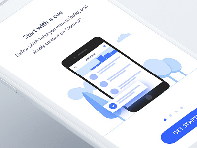 New onboarding design habit tracker illustration ios iphone mockup onboarding ui ux vietnam