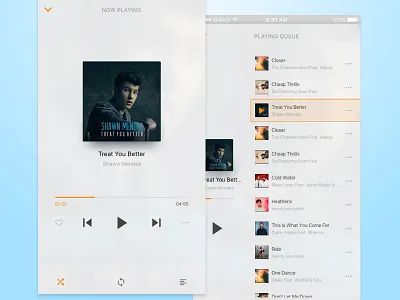 Now Playing with Queue playing queue