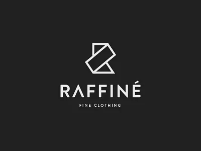 Raffiné Clothing Logo black brand clothing geometric identity logo minimal r white