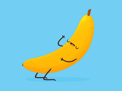 Air Guitar Banana air banana character cute food fruit guitar happy illustration