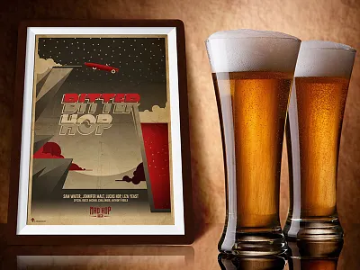 Bitter Hop Beer Illustration beer beers cinema film graphic illustration illustrator movie photoshop poster pub thelma louise