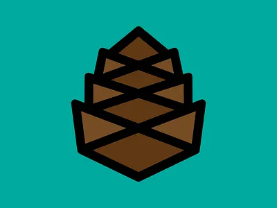 Pinecone fall nature pinecone thick lines vector