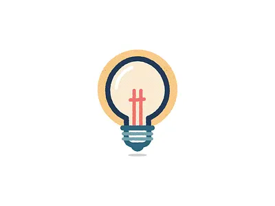 Ding! brainstorm bulb flat idea illustration light lightbulb texture vector