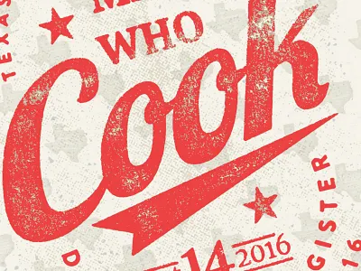 How To Cook For Forty Humans distress texas typography vintage