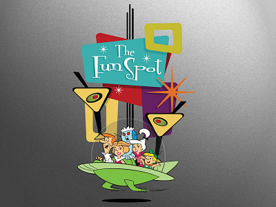 Fun Spot Jetsons adobe ai fun illustration jetsons retro vector