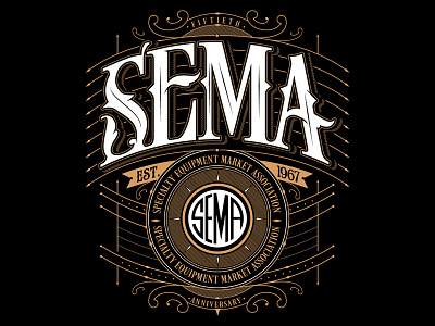 SEMA SHOW merch custom lettering jared mirabile sema sema design sema shirt sema show sweyda