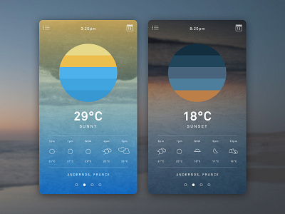 DailyUI #037 - Weather 037 37 app challenge daily dailyui design ui weather