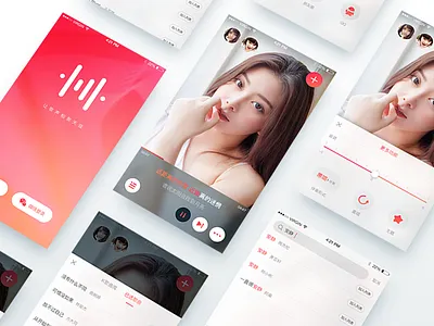 UI-Kpa app feature interface karaoke logo music orange red sing song tencent ui