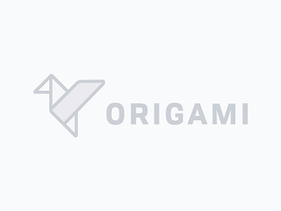 Origami bird branding illustration japanese logo origami paper bird paper crane