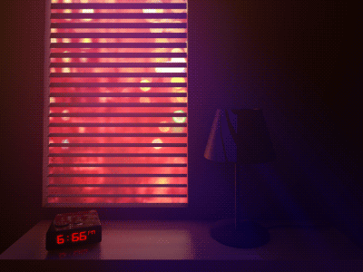 6:66 PM bokeh clock room window