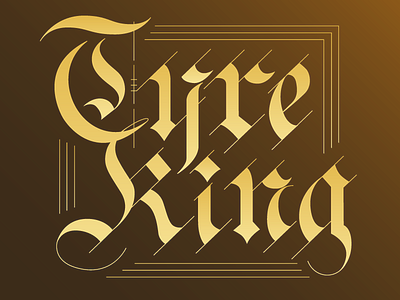 Tyre King blackletter blacklivesmatter calligraphy gold