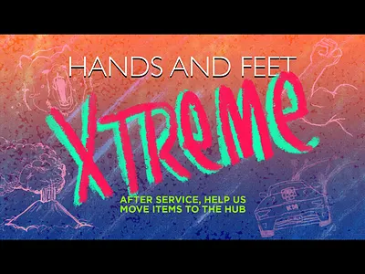 Hands and Feet XTREME 2d illustration banner handdrawn photoshop