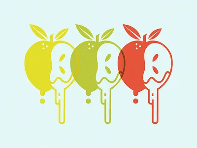 Apple apple color drip eat experiment food fruit fun honey