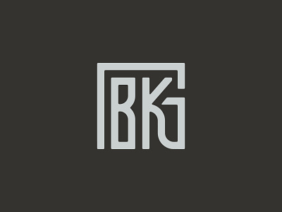 BKG 1 b bkg g identity k lines logo monogram square thick