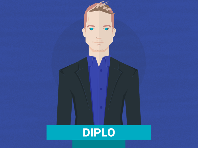 Diplo diplo dj illustration lazer maddecent major