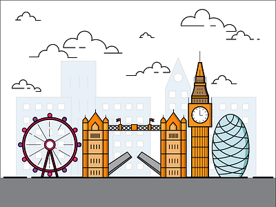 London icon illustrator kingdom london uk united