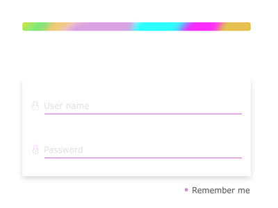 Colorsplashform clean colors cool form fun modern purple sign in ui. visual design ux