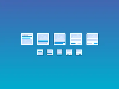 Icons for Web App blue icons sketch web app