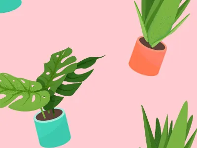 Pattern illustration pattern plants vector