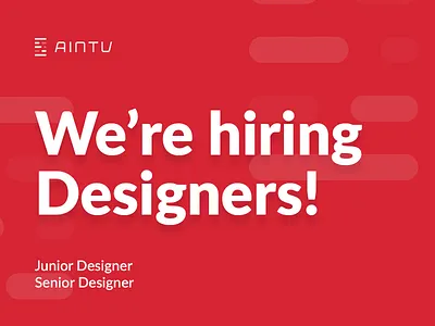 Want to join us? aintu designer hire hiring job junior post search senior wroclaw