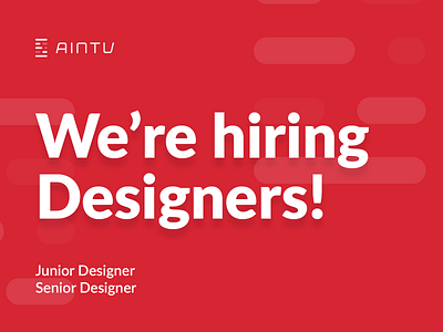 Want to join us? aintu designer hire hiring job junior post search senior wroclaw