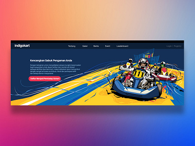 Indie spirit beyond gokart branding design flat illustration ios landingpage logo selfpromotion typography ui ux vector