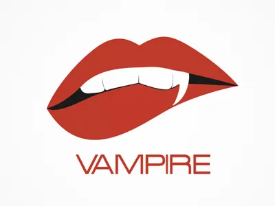 Vampire Lips Logo fashion lips logo monster sale sexy vampire