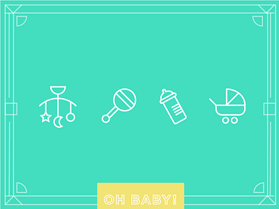 oh baby! adobe baby baby announcement icons illustrator oh baby vector