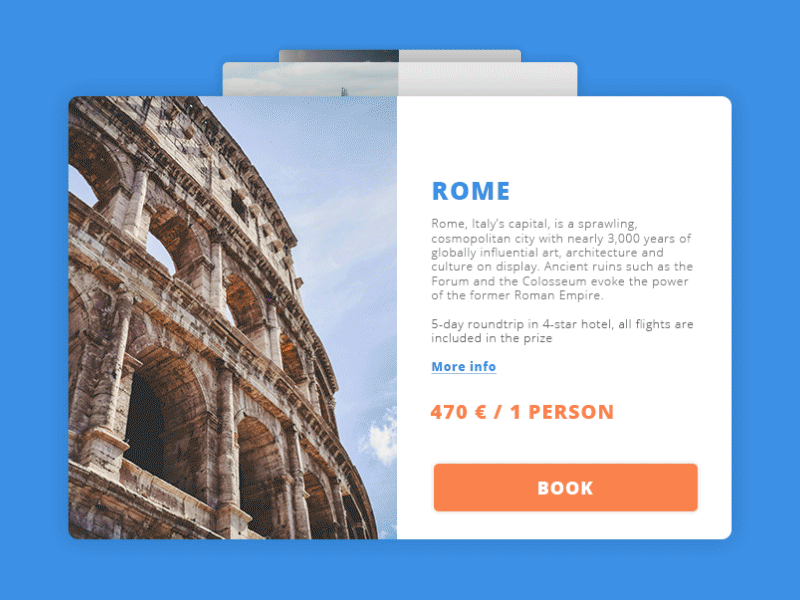 Info Cards 045 cards daily dailyui gif info travel ui