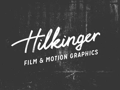 Hilkinger Logotype film grunge handmade lettering motion vintage