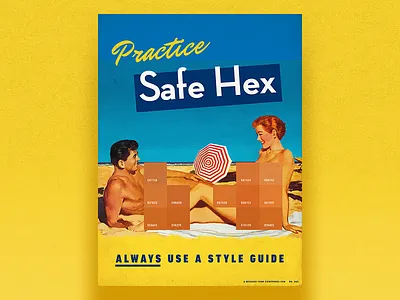 Practice Safe Hex - Fight For UX 1940s illustration poster propaganda retro typography ux vintage