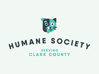 Humane Society Serving Clark County branding cat dog humane society logo pets
