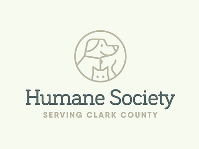 Humane Society Serving Clark County branding cat dog humane society logo pets