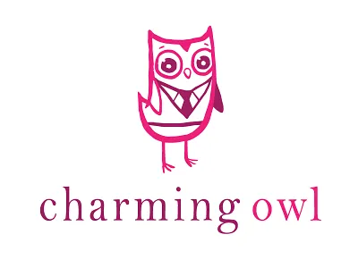 Charming Owl boutique charming dapper logo owl