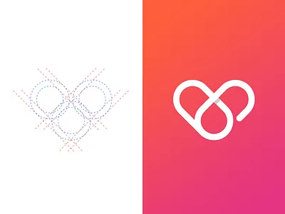 Circle Love art circle circlelove grid heart heart logomark logo logomark love love logomark sign symbol