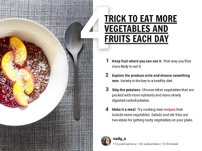 Blog post - Day 035 #DailyUi bio blog post cook dailyui food fruits healtyfood vegetables